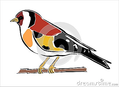 Goldfinch Vector Illustration