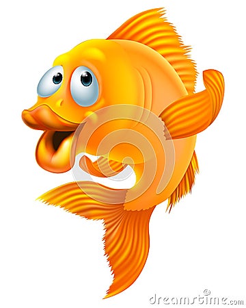 Goldfish cartoon Vector Illustration