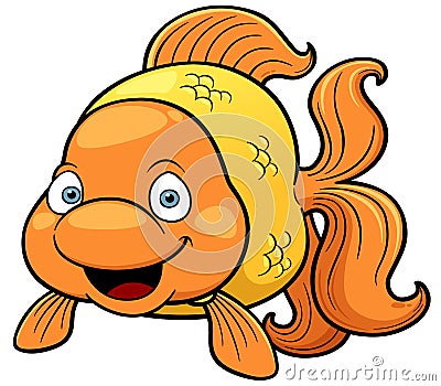 Goldfish cartoon Vector Illustration