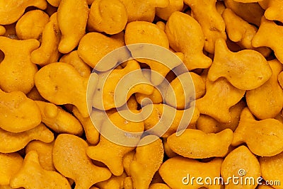 Goldfish Crackers Texture Background Editorial Stock Photo