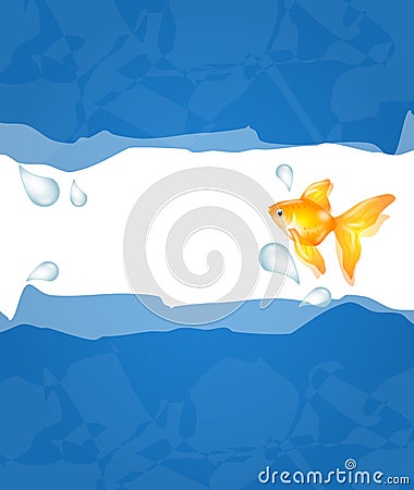 Goldfish illustration background Cartoon Illustration