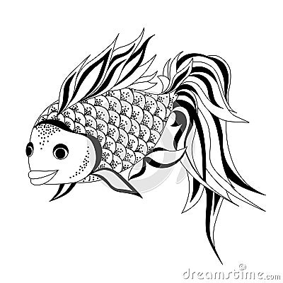 Goldfish vector drawing Vector Illustration