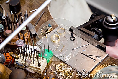 Goldsmith tools Stock Photo