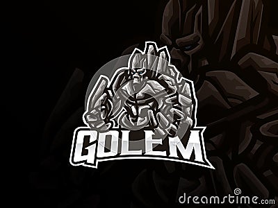Golem mascot sport logo design Vector Illustration