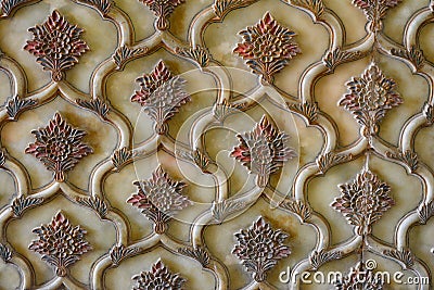 Golestan Palace, Tehran, elaborate ceiling detail Stock Photo