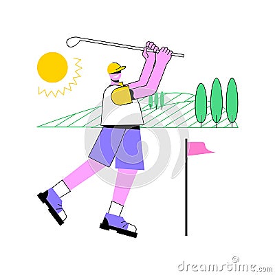 Golf abstract concept vector illustration. Vector Illustration