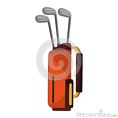 Golf bag with clubs symbol Vector Illustration