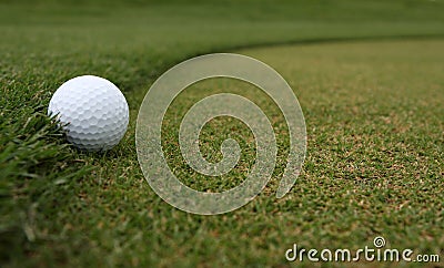 Golf Ball on the Fringe Stock Photo