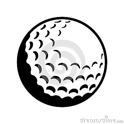 Golf Ball Icon Vector Illustration