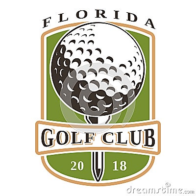 Golf ball logo Stock Photo