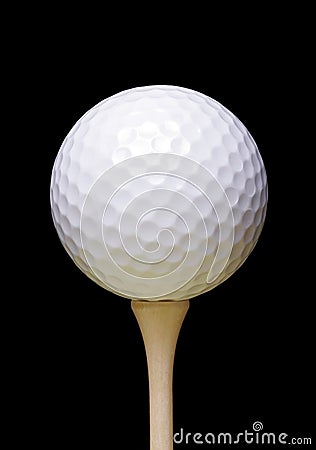 Golf Ball On Tee Stock Photo