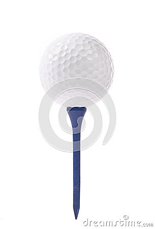 Golf Ball and Tee Stock Photo