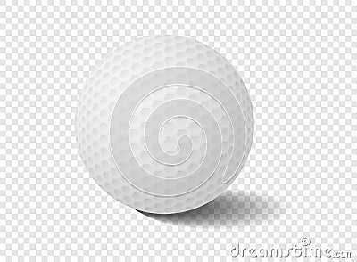 golf ball on transparency grid - Vector Illustration Vector Illustration