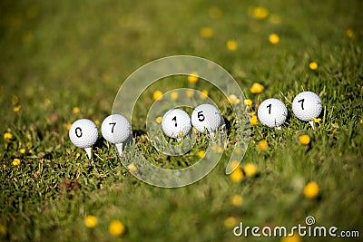 Golf balls Stock Photo