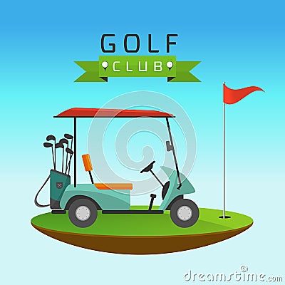 Golf cart Vector Illustration