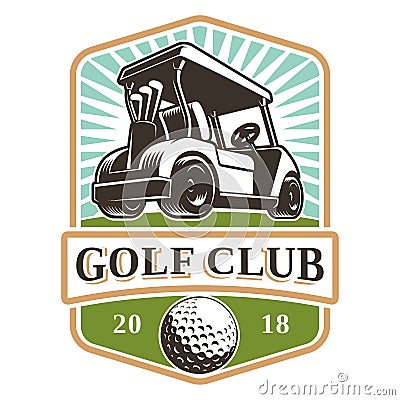 Golf cart logo Stock Photo