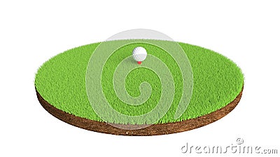 Golf circular grass yard field Stock Photo