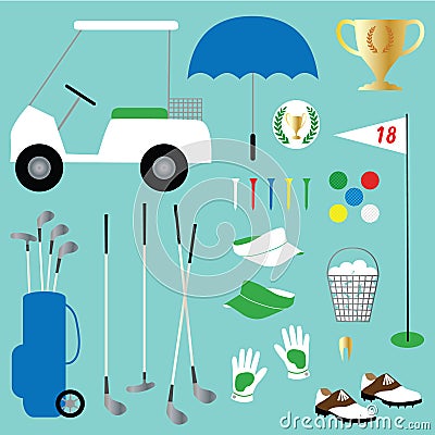 Golf clipart Stock Photo