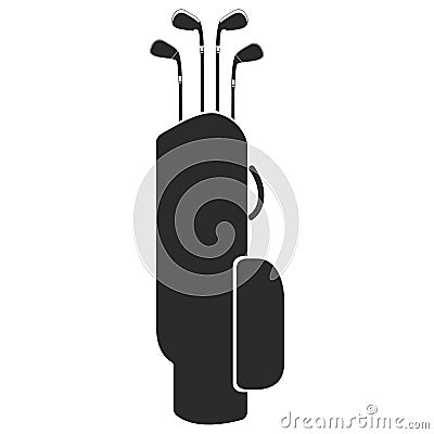 Golf club bag silhouette Vector Illustration