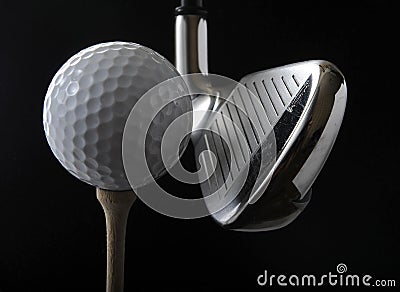 Golf club and ball Stock Photo