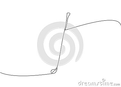 Golf club, drivers one line art. Continuous line drawing of sport, luxury, metal, ball sports, activity, wedge, irons Vector Illustration