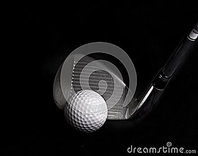 Golf Club Hitting Golf Ball Royalty Free Stock Image - Image: 18447856