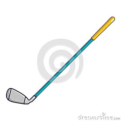 Golf club icon, cartoon style Vector Illustration