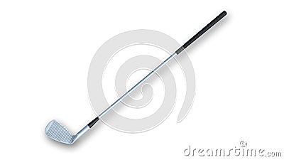 Golf Club, Iron; sports equipment isolated on white, side view Stock Photo