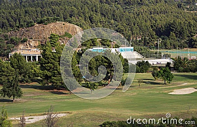 Golf Club of Porto Carras Grand Resort. Stock Photo