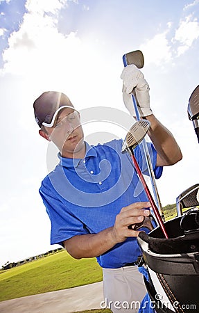 Golf Club selection Stock Photo