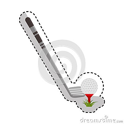 Golf club sport icon Vector Illustration