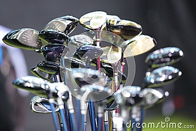 Golf clubs Stock Photo