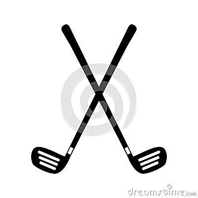 Golf clubs equipment icon Vector Illustration