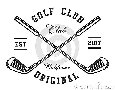 Golf clubs Vector Illustration