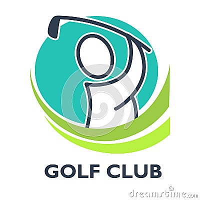 Golf country club logo template or icon for tournament Vector Illustration