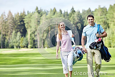 On the golf course Stock Photo