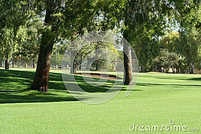 Golf course fairway Stock Photo