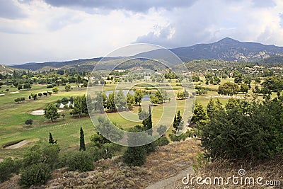 Golf course of Porto Carras Stock Photo