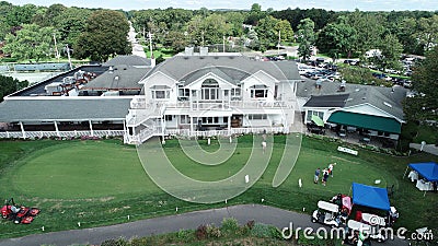 Feasible Building Bordering Golf Course Editorial Stock Photo