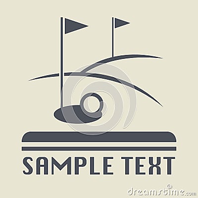 Golf field icon or sign Vector Illustration