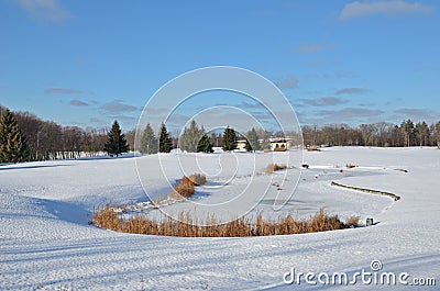 Golf field in Mezhyhirya park at Novi Petrivtsi near Kyiv Ukraine Stock Photo