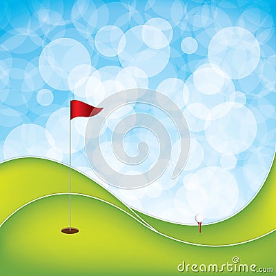 Golf field Vector Illustration