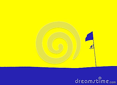 Golf flag Stock Photo
