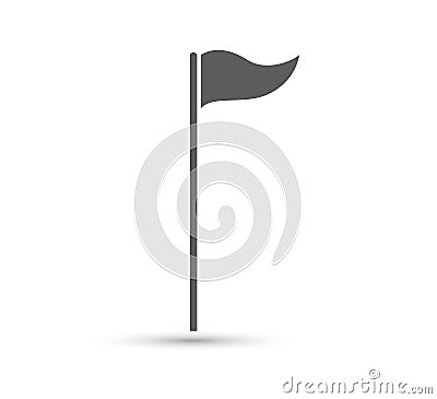 Golf flag vector icon flat sign, easily can be edited. Cartoon Illustration