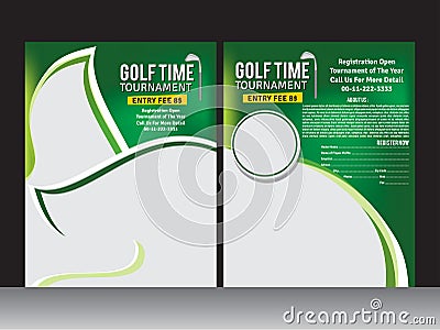 Golf Flyer Template Vector Illustration