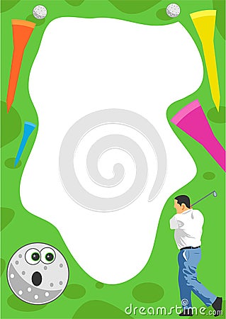 Golf Frame Stock Photo