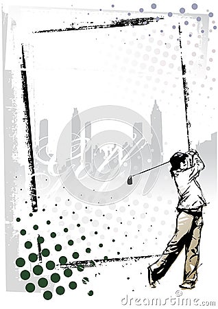 Golf frame Vector Illustration