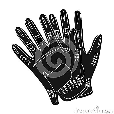 Golf gloves.Golf club single icon in black style vector symbol stock illustration web. Vector Illustration