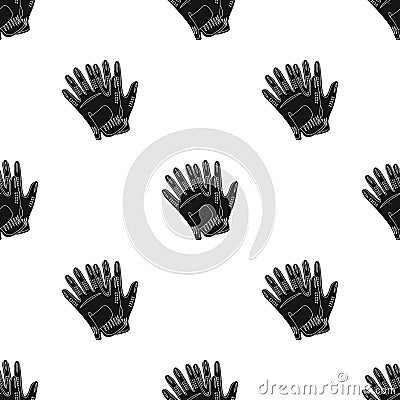 Golf gloves.Golf club single icon in black style vector symbol stock illustration web. Vector Illustration