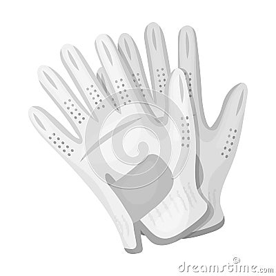 Golf gloves.Golf club single icon in monochrome style vector symbol stock illustration web. Vector Illustration